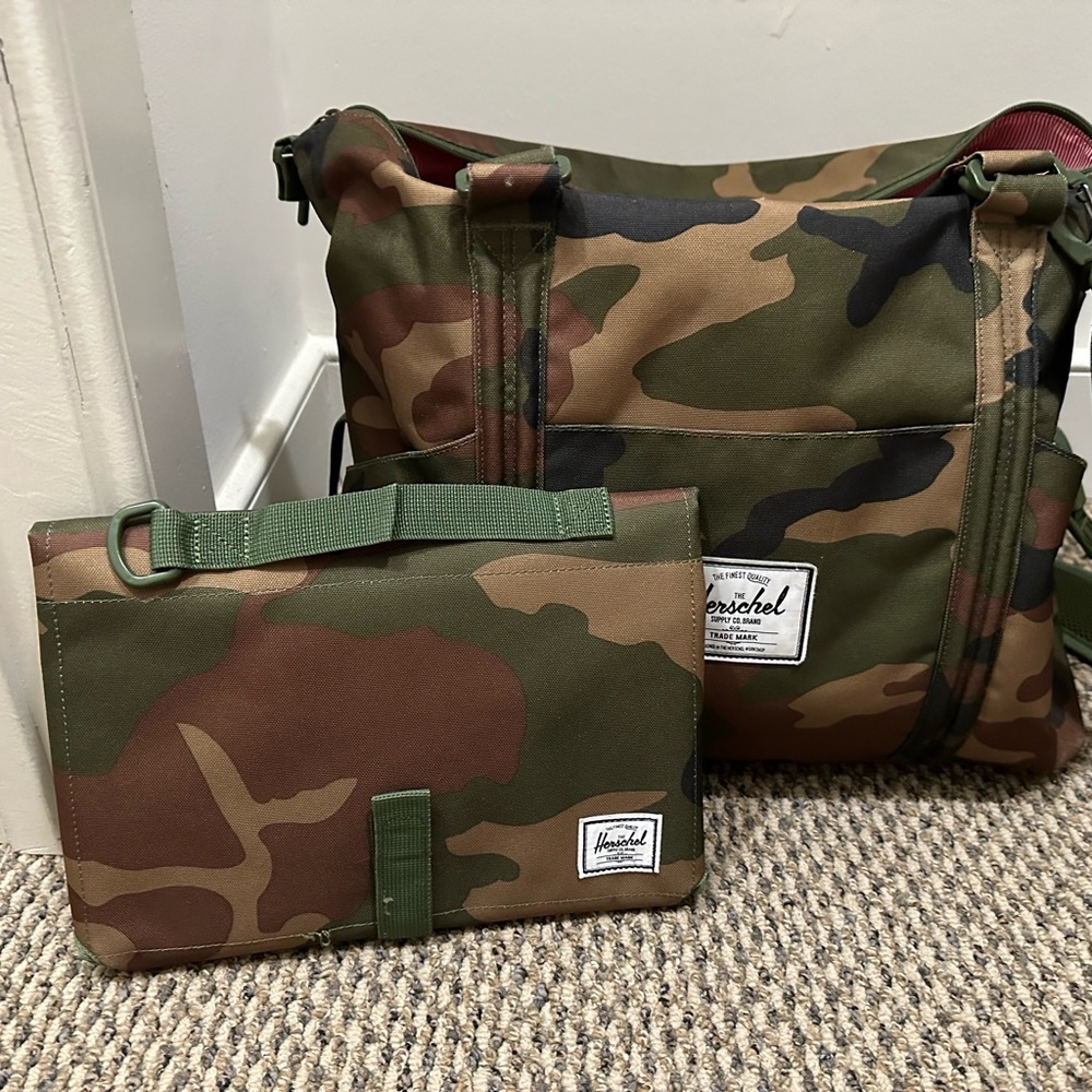 Herschel Camo Diaper Bag